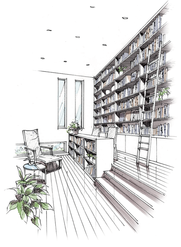 大人より、実は子どものお気に入り。デッドスペースを憧れのライブラリーに！