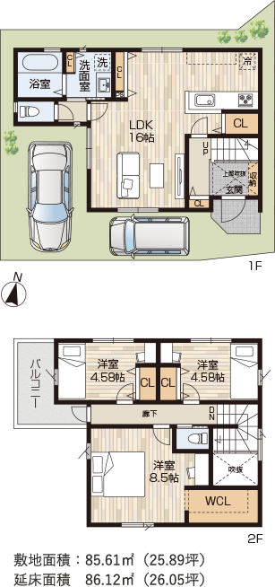 8号地参考間取り