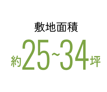 敷地面積約25~34坪
